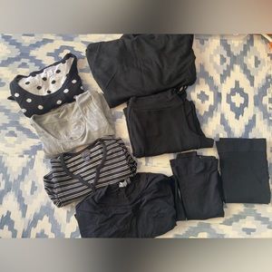 S/M Black Maternity Capsule Wardrobe Bundle Fall Winter